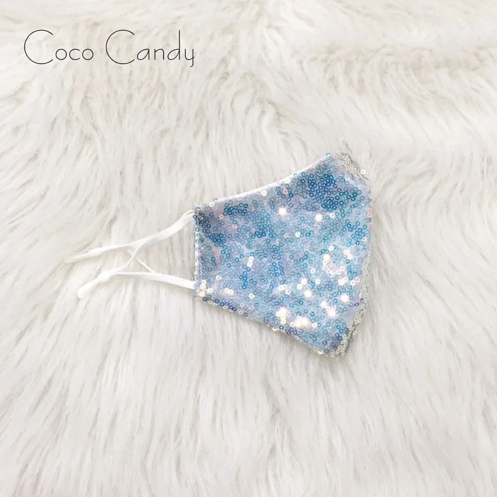 🆕Luxury Purple Sequin Face Mask